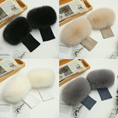 狐狸皮整张真狐狸毛袖 套单买毛圈 鞋 口拍拍圈袖 套手腕套毛毛百搭袖