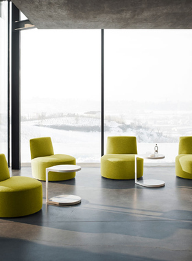 创意办公室商务会客沙发时尚休闲接待休息区培训机构凳子大厅单椅