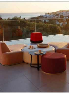 北欧创意单人造型模块拼接组合沙发设计师别墅样板间展厅店铺接待