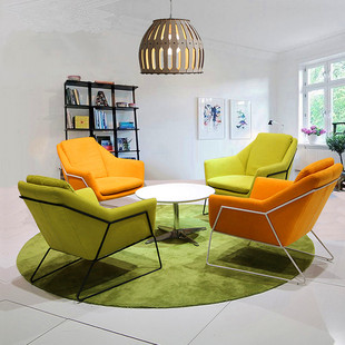 创意办公接待单人沙发4s店公司洽谈前台接待区休息区时尚桌椅组合