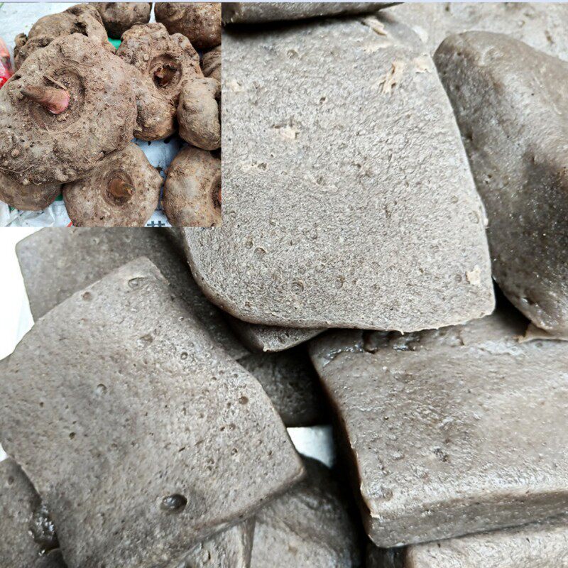 四川灰菜纯手工自制正宗魔芋豆腐南充巴中农家土特产新鲜土魔芋