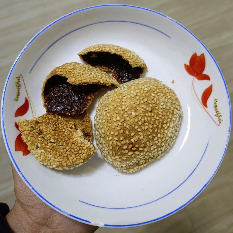 四川巴中恩阳提糖麻饼手工老式空心红糖芝麻饼成都特产传统糕点