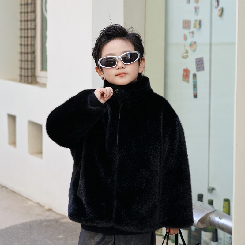 儿童皮草外套加厚加棉保暖洋气