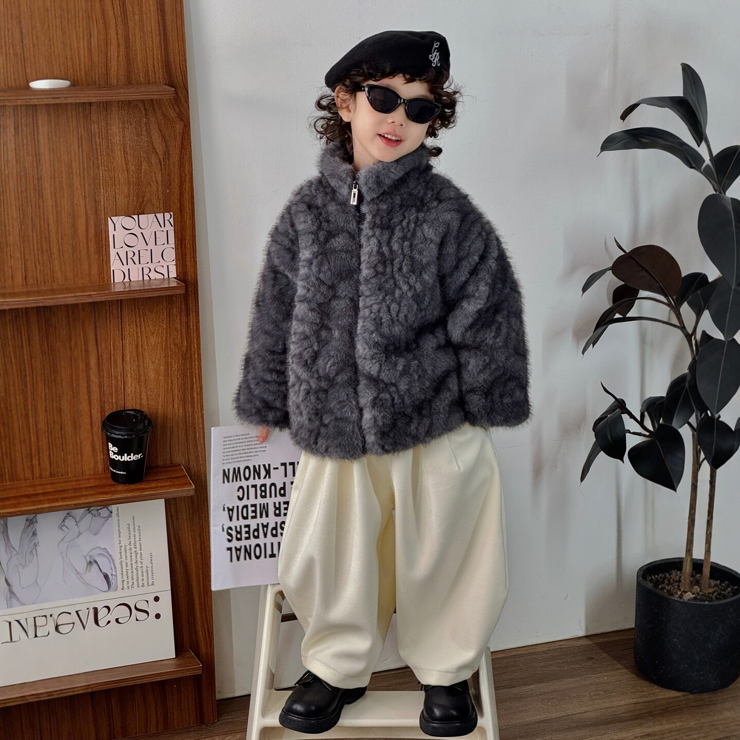 儿童冬装棉服男童加厚保暖毛绒绒外套宝宝洋气小男孩时尚百搭棉衣,童装/婴儿装/亲子装,棉袄/棉服,淘宝优惠券,粉丝福利购,淘宝优惠卷