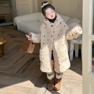 毛绒大衣 洋气外套宝宝加厚保暖棉衣儿童皮草男童长款 女童冬季 新款
