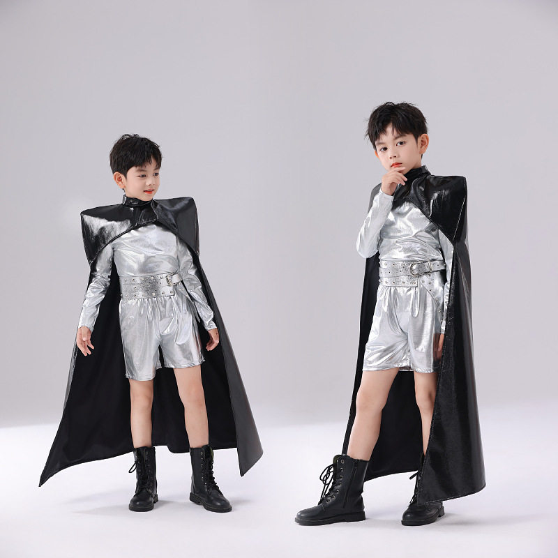 男童朋克风太阳之子机车演出服