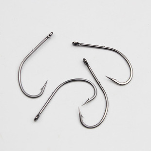 背刺丸世鱼钩散装管付长柄带圈歪嘴双倒刺穿虫饵活饵钩野钓海钓钩