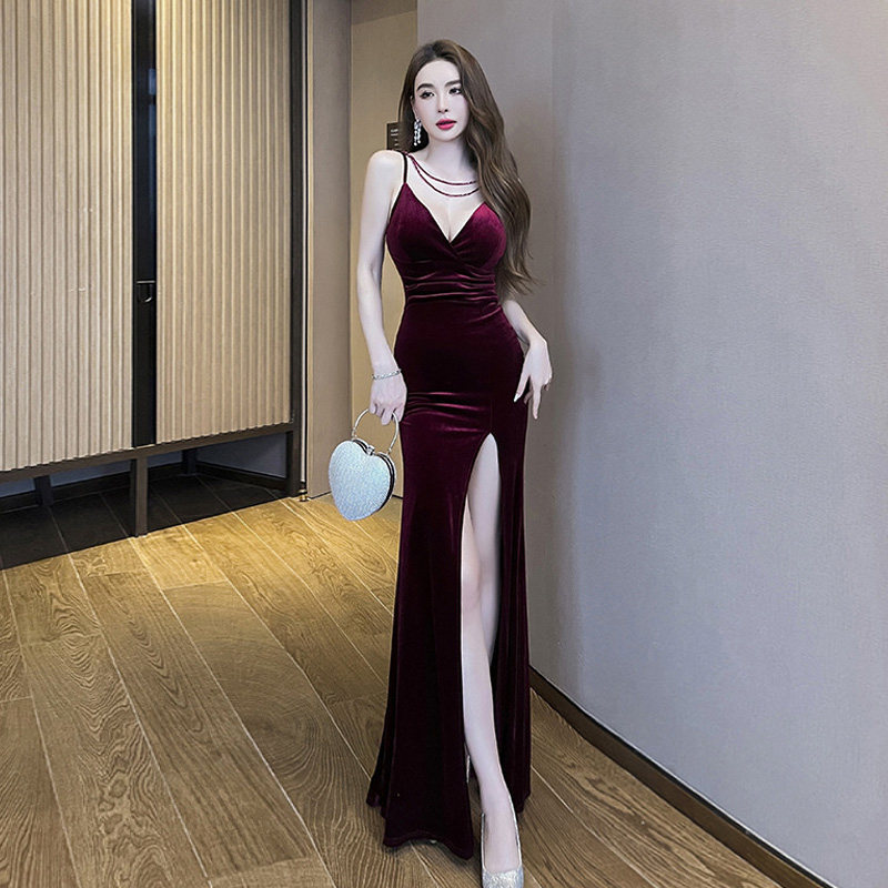 生日礼服女低胸长裙夜场ktv性感