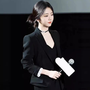 轻熟简约风黑色小西装外套女修身显瘦高级感职场正装西服百搭上衣