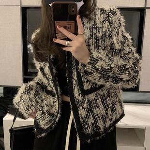 小香风外套女装早春秋冬季设计感小众短款洋气美式高级感夹克上衣