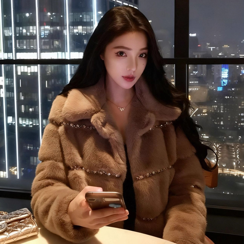 轻奢重工钉珠镶钻拼接短外套上衣