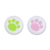 (No. 03) Green on White + Pink Cat Claws on White (Pair)