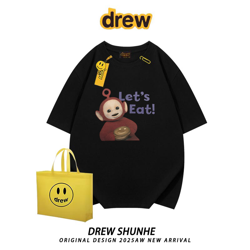 drew美式联名李昊同款短袖情侣衫