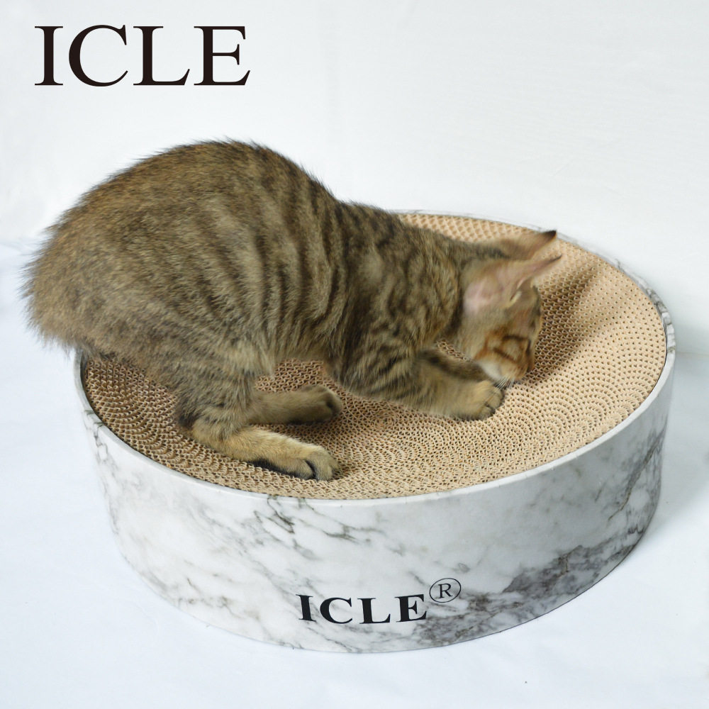 益蔻icle纸制猫窝猫碗猫洞带猫草猫盒子-雪山山谷瓦楞纸猫抓板35