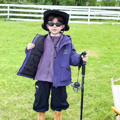 男童夹棉外套春秋款25新款