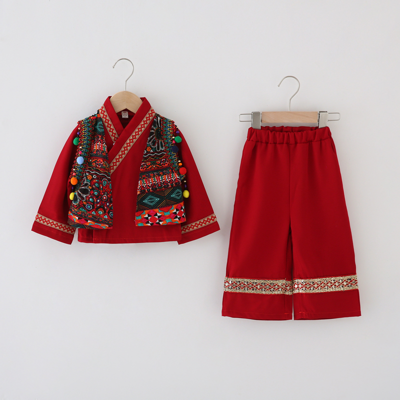 苗疆儿童男童少数民族表演服