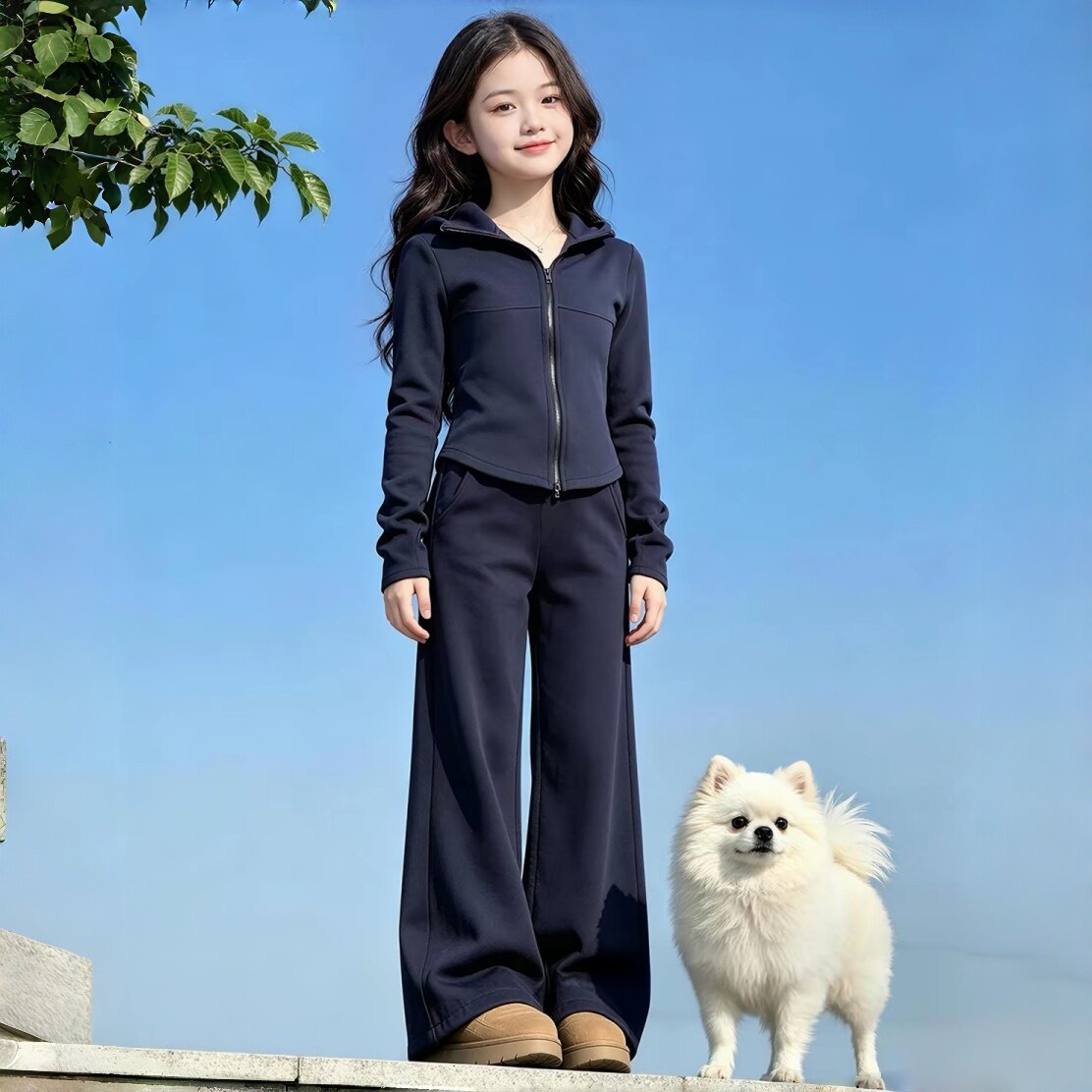 韩系女童卫衣套装2026新款儿童运动服女孩大童秋季超好看初中生