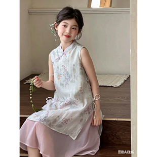 新中式女童汉服连衣裙夏季2026新款儿童夏装中国风裙子洋气旗袍裙
