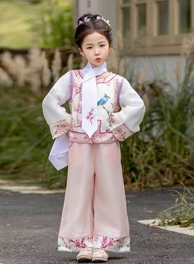 格格服女童古装清朝春季儿童小女孩汉服中国风唐装满族刁蛮公主潮