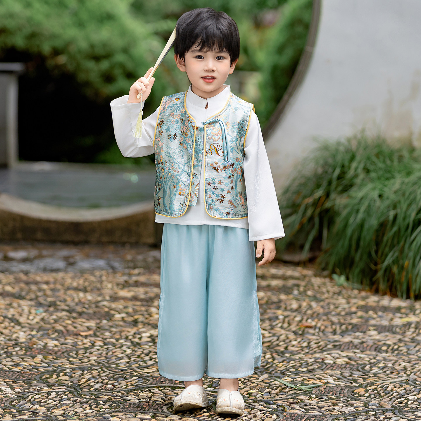 2026秋季新款男童古风汉服套装开学季中秋节国庆节表演服周岁唐装