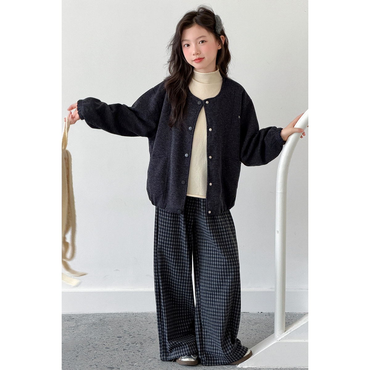 韩系女童超洋气绣花外套2026秋季新款中大童甜美棒球服秋装上衣潮