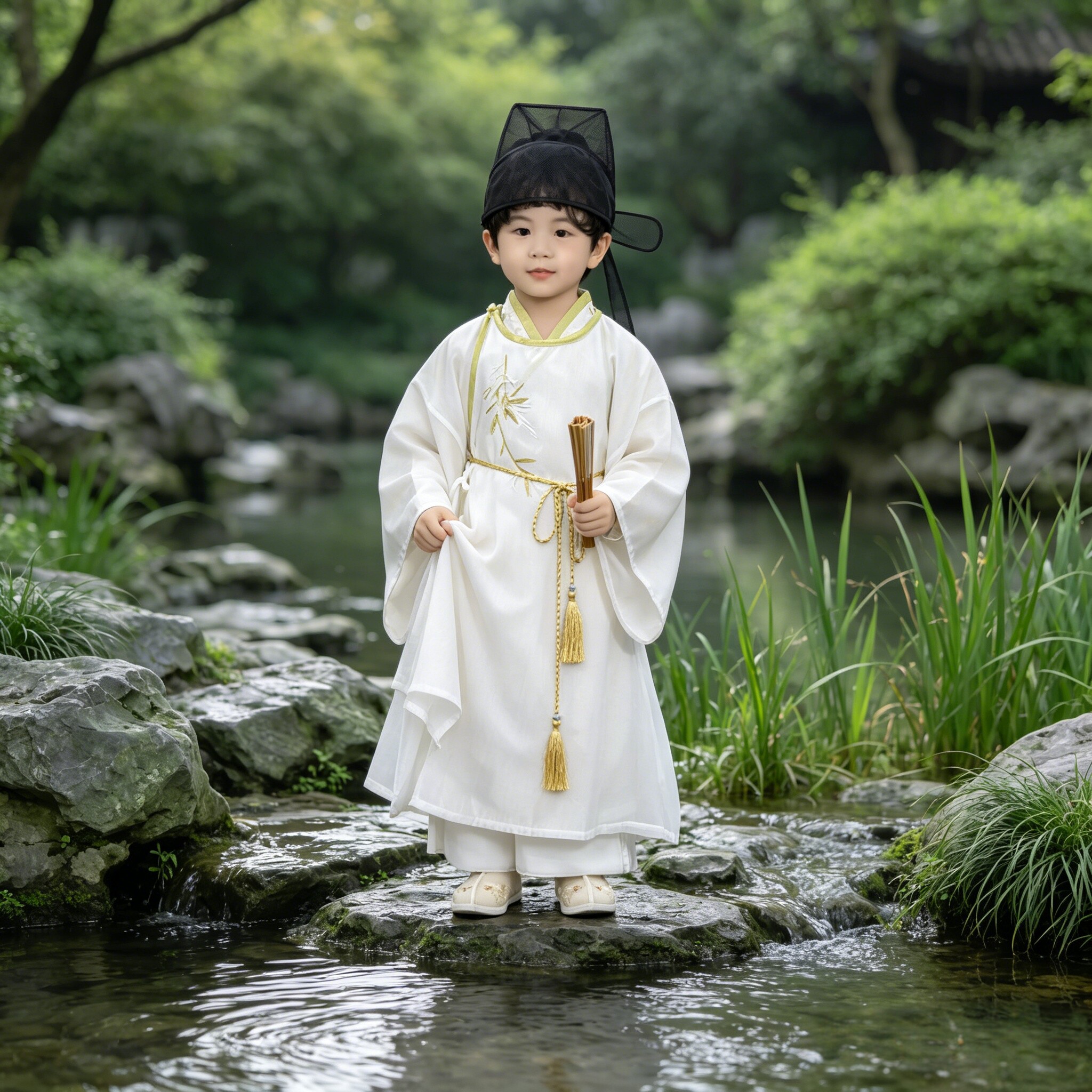 儿童汉服古风中国风男童少爷唐装