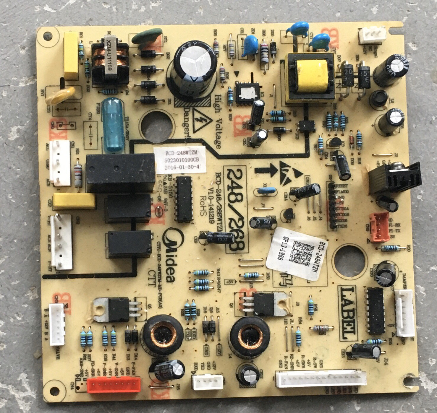 适用美的冰箱BCD-248WTZM