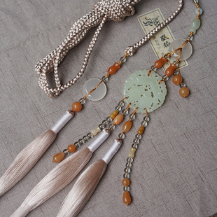 沉鱼-宫绦原创汉服道袍明制腰带玉腰佩压裙坠宫绦涤锦鲤丝绦流苏