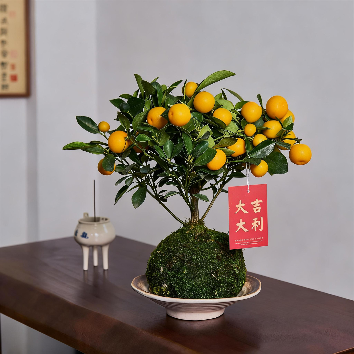 金桔苔藓盆栽橘子树室内桌面摆件含盆易养护绿植装饰年宵花卉好养