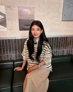 T恤叠穿神器宽松时尚 裴秀智同款 条纹针织短袖 der@经典 上衣女 cor