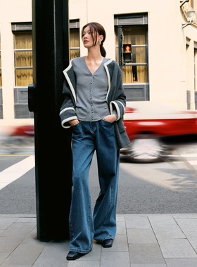 地S邱天同款灰色格雷系羊毛羊绒中长款毛呢大衣气质显瘦秋冬外套