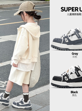 冬季韩版低帮儿童板鞋加绒保暖男童运动鞋时尚挂件女童棉鞋休闲鞋