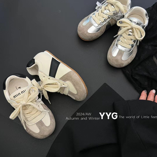 韩版儿童鞋女童MIU家轻便时尚休闲鞋魔术贴男童软底防滑运动鞋