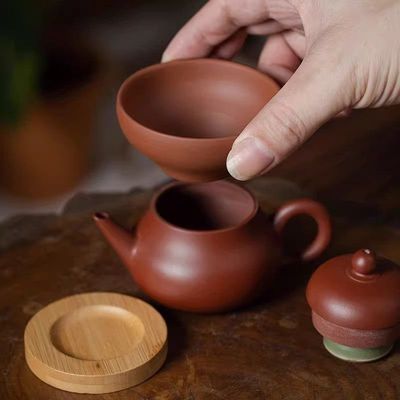 紫砂投茶器家用茶叶茶漏潮州朱泥小壶口导茶入壶漏斗功夫茶道配件