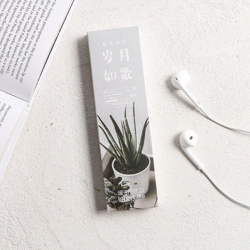 Infeel.Me暖空原创 盒装书签 岁月如歌 30张入盒装书卡 创意文具