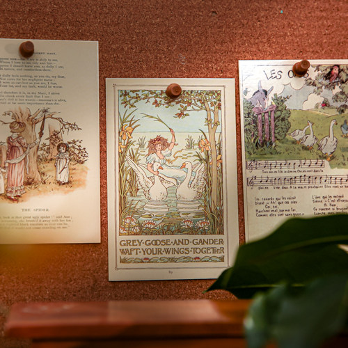 童话书复古明信片盒装欧美小众人物风景漫画节日贺卡留言手帐卡片