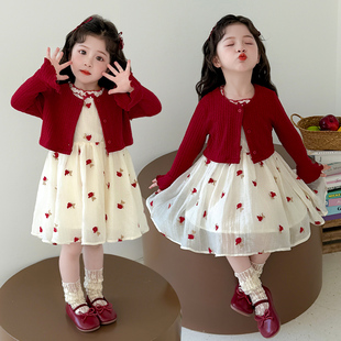 女童公主裙2026春装新款宝宝裙子儿童小女孩生日秋季套装裙连衣裙