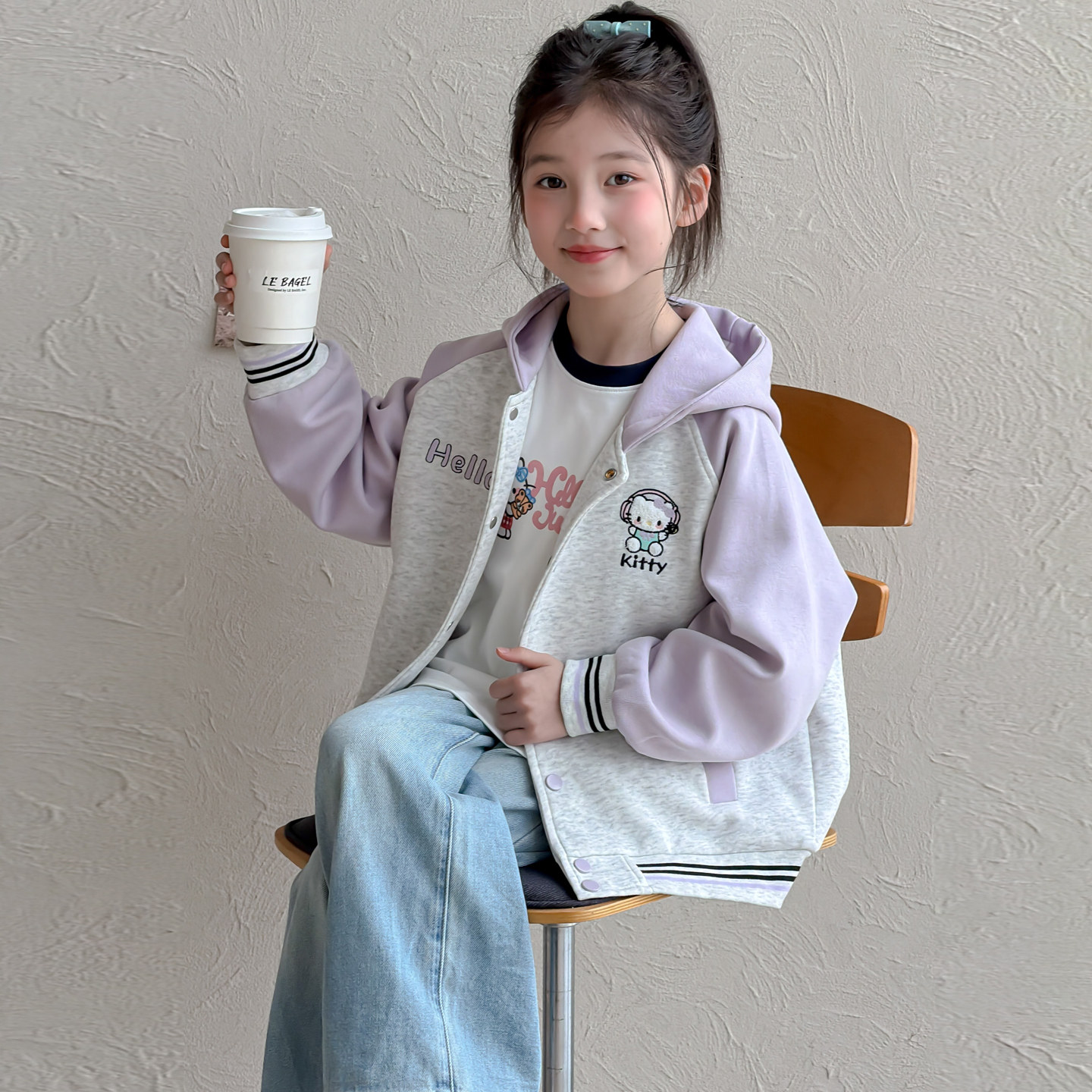 专柜品质女童外套秋季儿童棒球服图片