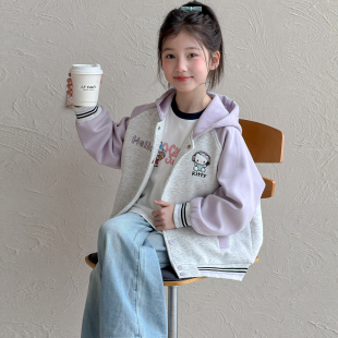女童外套2026秋装新款中大童青少年女孩薄款秋季初中生儿童棒球服