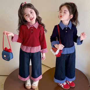 女童套装2025秋装新款宝宝早秋小女孩洋气穿搭韩系秋季儿童衣服女