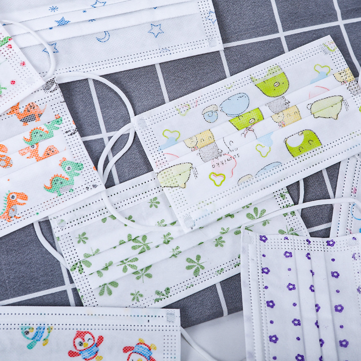 成人一次性口罩女高颜值印花定制独立包装冬天卡通防尘可爱无纺布