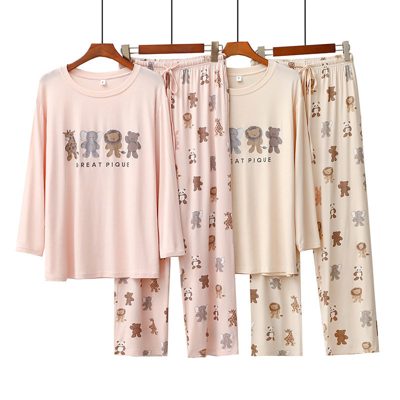 莫代尔女日系卡通睡衣