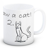 Cat如何画猫咪可爱恶搞整人陶瓷咖啡马克杯子水变色杯生日礼物Mug