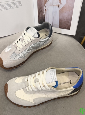 V6M女鞋2026春新款欧洲站真皮时尚系带德训鞋诗路花语单鞋91-6026