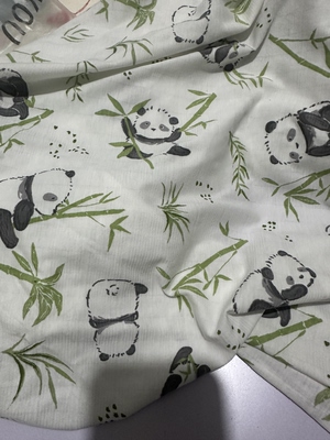 熊猫竹节棉汗布纯棉A类母婴布料