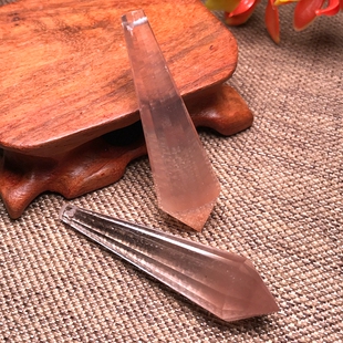 精品天然红兔毛单尖灵摆吊坠红发晶红水晶项坠原石打磨男女款礼物