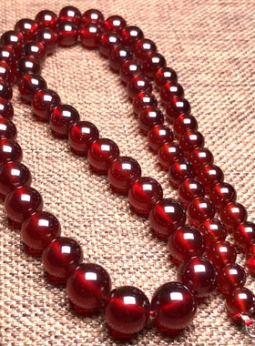 天然橙石榴石塔链大小珠时尚女款