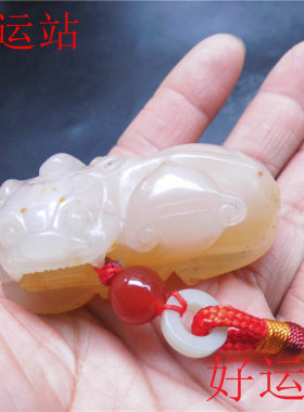 促销新款黄龙玉原石貔貅手把件风水摆件玉石手玩件玉佩收藏品