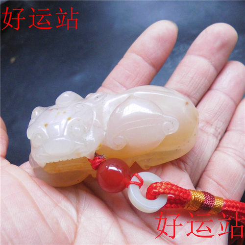 促销新款黄龙玉原石貔貅手把件风水摆件玉石手玩件玉佩收藏品