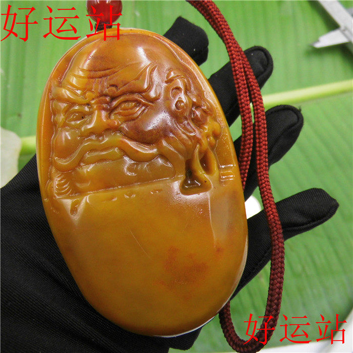 新款促销黄龙玉原石籽料达摩手把件黄蜡石玉饰品手工特色玉佩摆件